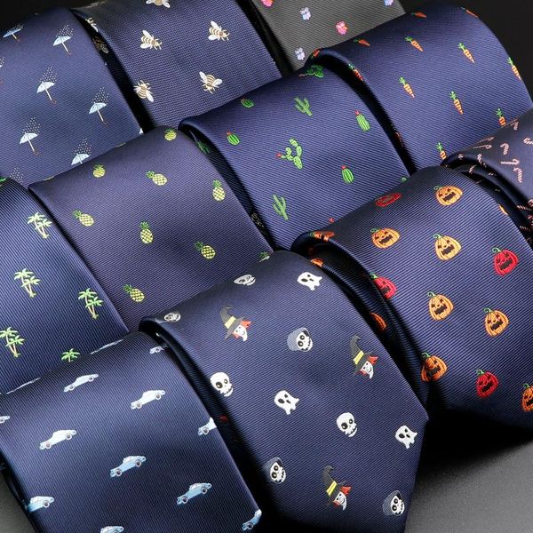 

neck ties men's tie classic skull animal fruits floral pattern 8cm jacquard necktie accessories daily wear cravat wedding party gift, Blue;purple