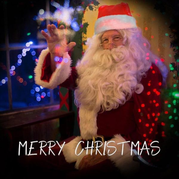 

berets fiber optic christmas hat gradient illuminated santa decoration home, Blue;gray