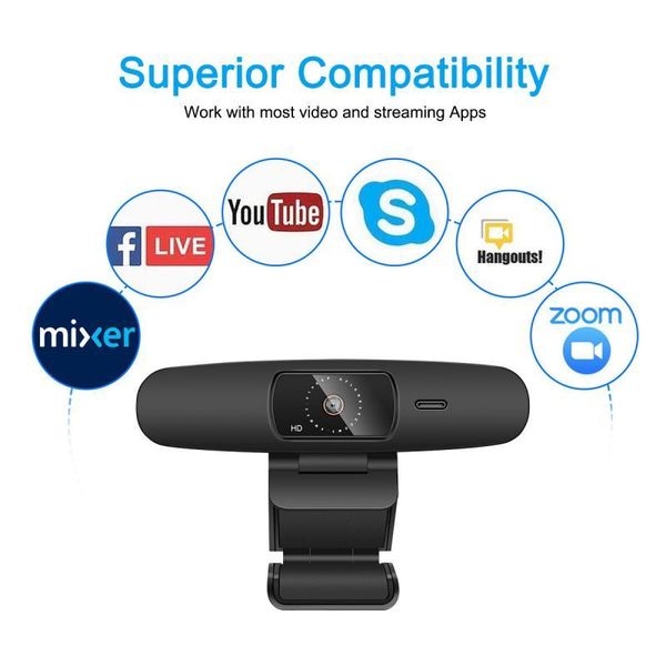 

webcam with mic rotatable pc deskweb camera cam mini computer video recording work live broadcast camcorders