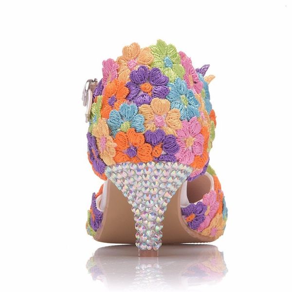 

sandals 5cm multicolour lace women pumpsthin platform wedding party heel sandals mary jane shoes, Black