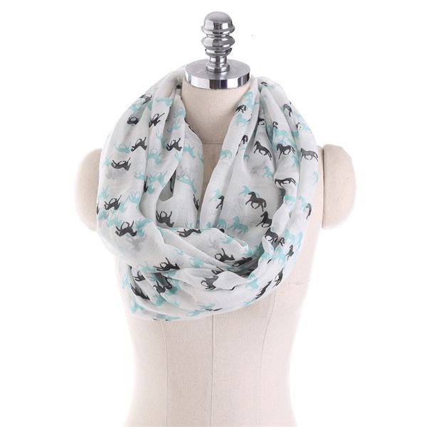 

wrap scarf size horse print animal pattern balinese shawl, Blue;gray