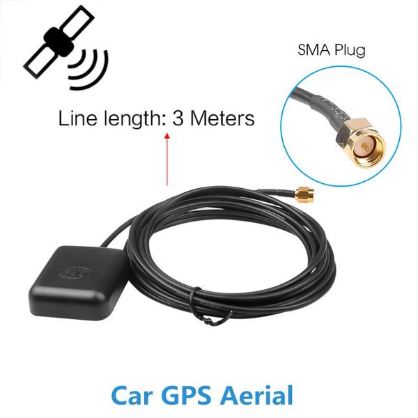 

car gps & accessories antenna signal strengthen receiver sma connector 3 meters cable 1575.42mhz moto auto navigation base