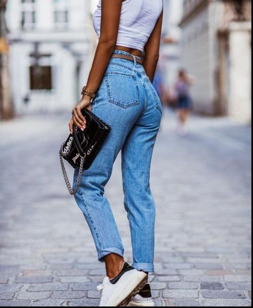 

fashion trend zomer wens stijl womens jeans casual slanke broek vrouwen, Blue