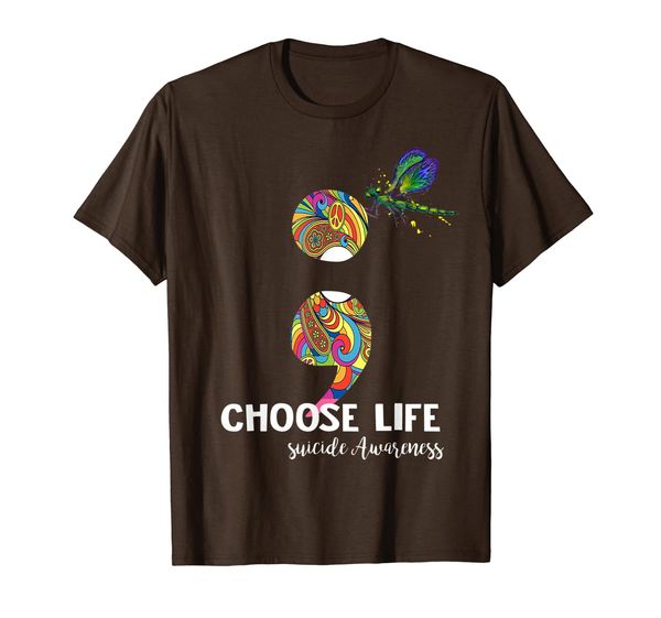 

Choose life suicide Awareness colorful dragonfly Hippie T-Shirt, Mainly pictures