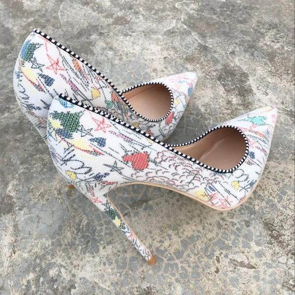 

dress shoes fashion printing woman pumps fish scale bling sequined cloth thin high heels party wedding brand sandals size 43, Black