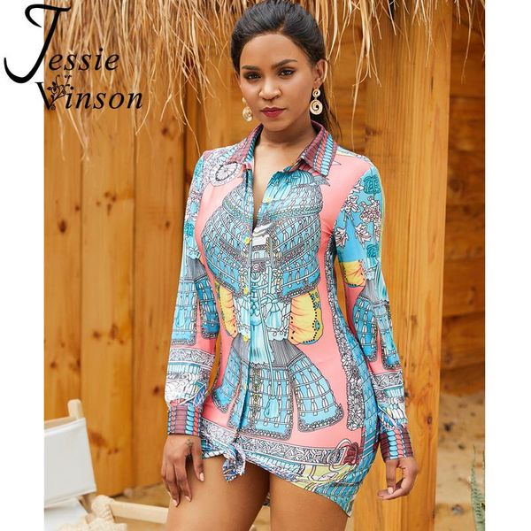 

women's blouses & shirts jessie vinson women high street ethnic print long sleeve turn-down collar shirt blouse female printing and, White