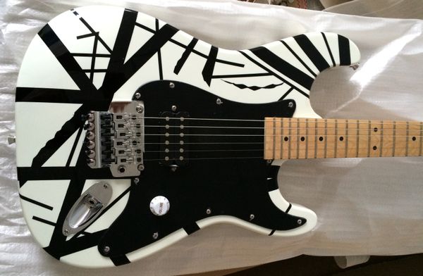

guitar eddie van halen striped frankie white