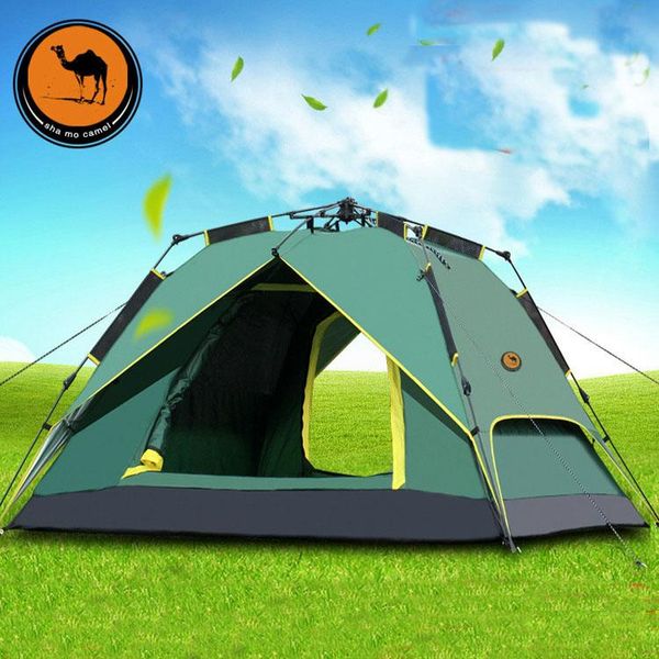 

outdoor big space 3-4person automatic beach party tents waterproof anti-uv family camping tent and shelters