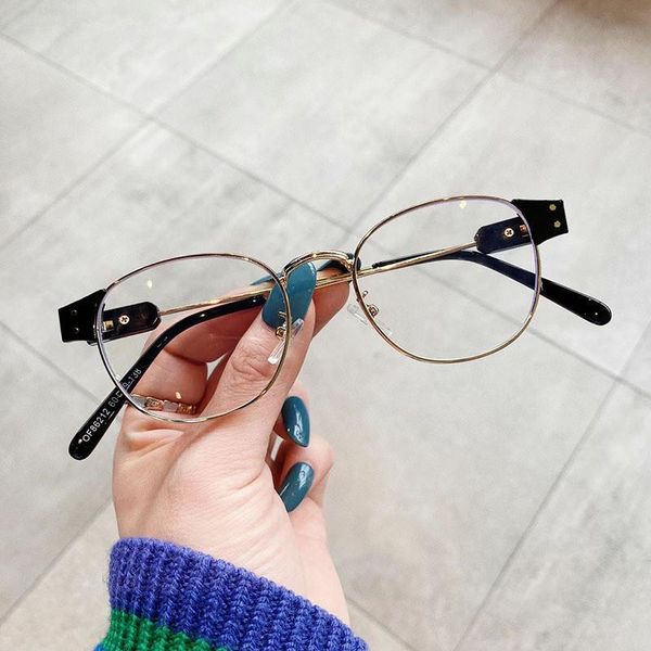 

fashion sunglasses frames retro trend small square eyeglasses for women clear black classic eyewear elegant vintage alloy pink