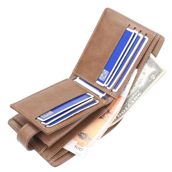 

wallets wallet men's short zero multi function retro card bag pu, Red;black