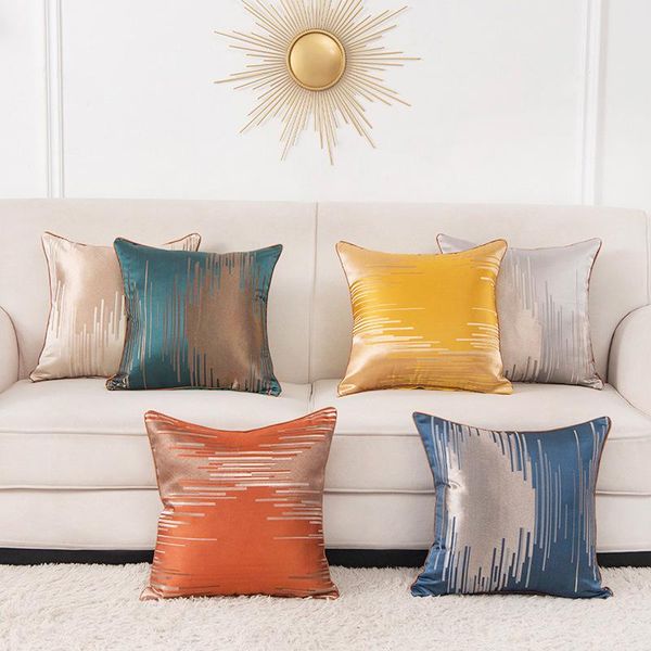 

cushion/decorative pillow geometric light luxury yellow grey cushion covers waist pillowcase sofa chair car decoration cases