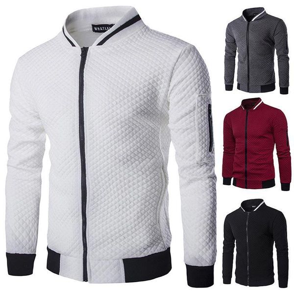 

fashion brand sweatershirts men jacket skiing cotton clothing thick baseball uniform slim casual coat men's jackets, Black;brown