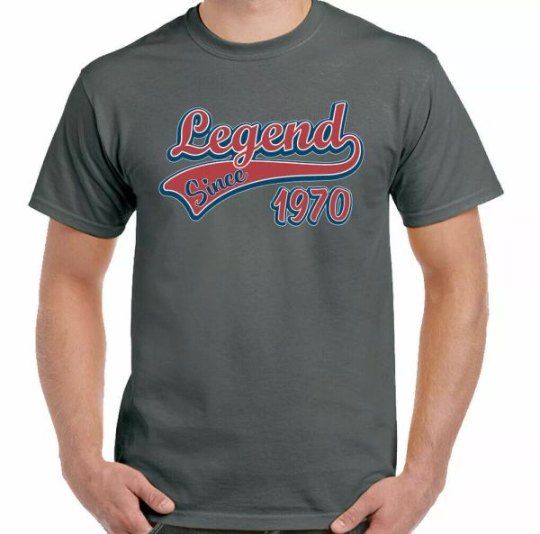 

51st birthday 1970 legend since 51 year old man funny t-shirt, White;black