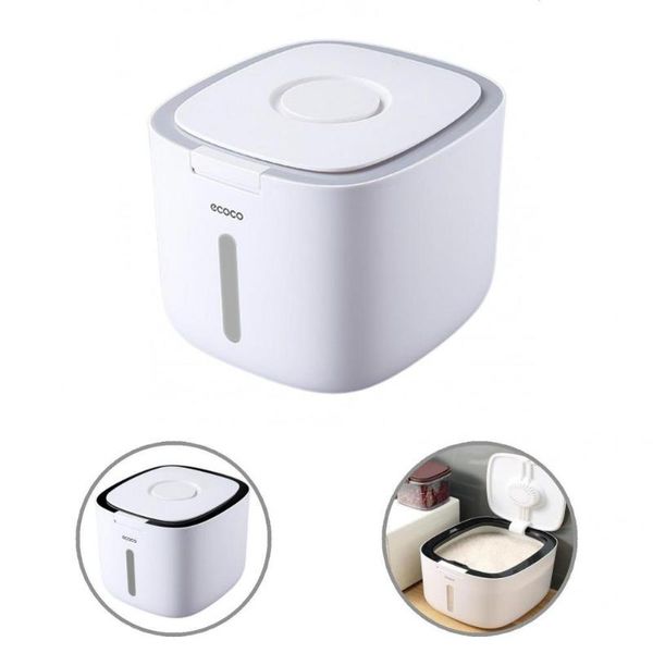

storage bottles & jars 2 colors practical household bin food grade rice box clear window kitchen accessories