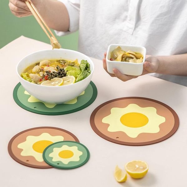 

mats & pads placemats bowl mat heat insulation placemat non-slip silicone multipurpose for home kitchen bom666