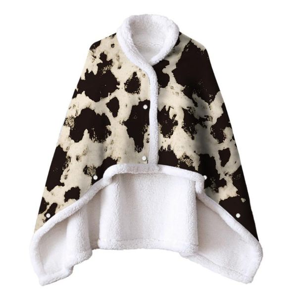 

blankets cartoon animal fur leopard print lazy blanket kids soft warm wearable cloak outdoor travel car portable home plush