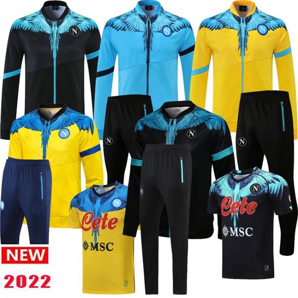 

jogging clothing 21/22 napoli tracksuits 2021 burlon nÃ pule hooded jacket training windbreaker hoodies sweater naples soccer sets insigne ma, Black;red