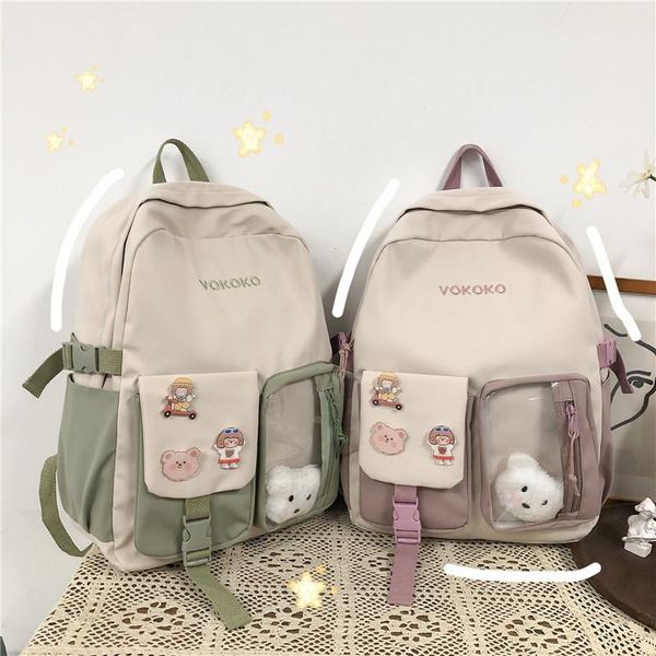 

backpack female travel korean style classic black vintage fashionable school bags for teenage girls mochilas bookbag