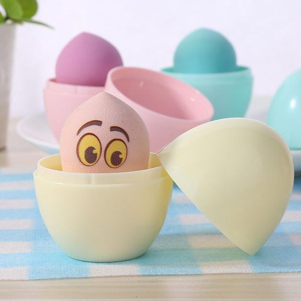 

sponges, applicators & cotton empty transparent puffs drying box storage case portable sponge stand cosmetic egg shaped rack makeup blender