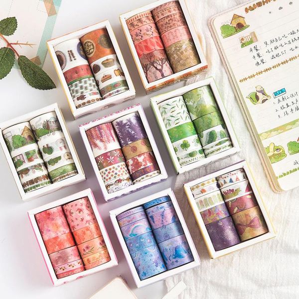 

creative washi tape cartoon suit scrapbooking notepad hand account practical function diy stationery decorative adhesive tapes gift wrap