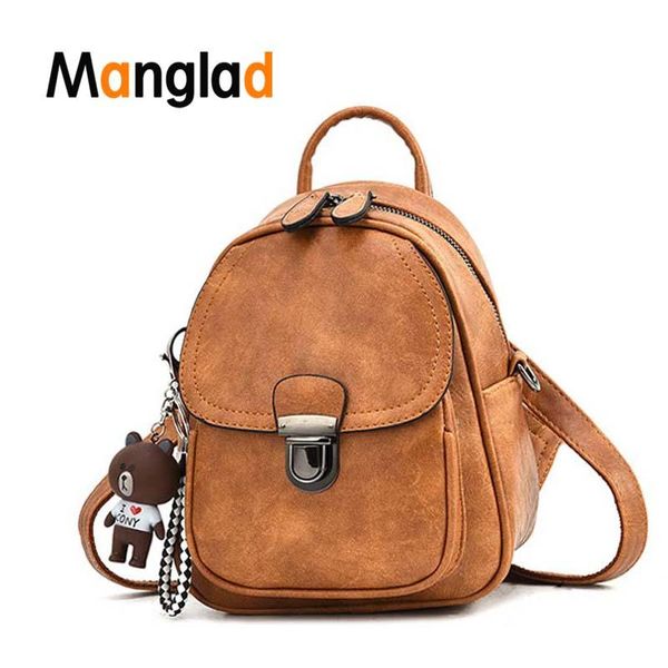 

duffel bags manglad vintage women backpack youth leather backpacks for teenage girls female school shoulder bag bagpack mochila