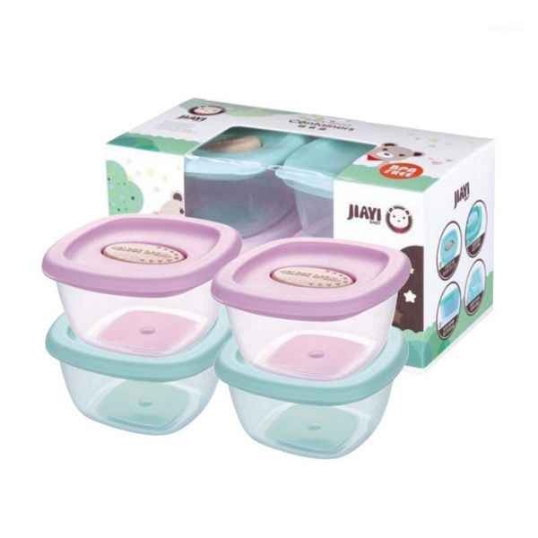 

storage bottles & jars 4pcs airtight container sets transparent food box refrigerator sealed fruit containers