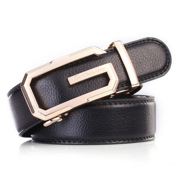 

belts retro fashion gold belt automatic buckle jeansbelt for men's leather business formal wear luxury high-quality r brand, Black;brown