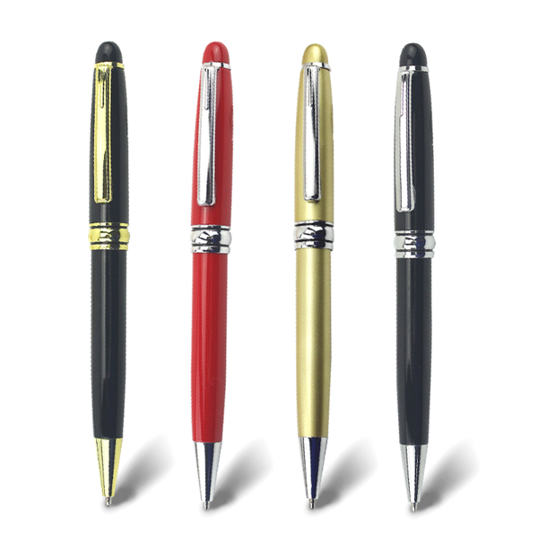 

ballpoint pens creative spinning pen metal school office supply accessory item rollerball ballpen stationery black material kit blue, Blue;orange