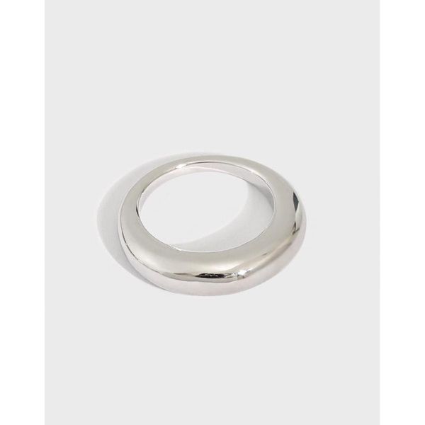 

cluster rings real 925 sterling silver for women geometric arc surface smooth ring jewelry, minimalist woman accessories, Golden;silver