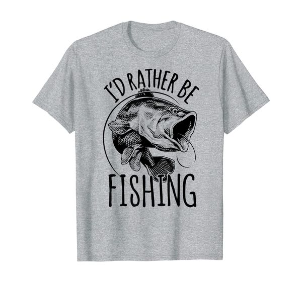 

fishing shirt | i'd rather be fishing tshirt gift, White;black