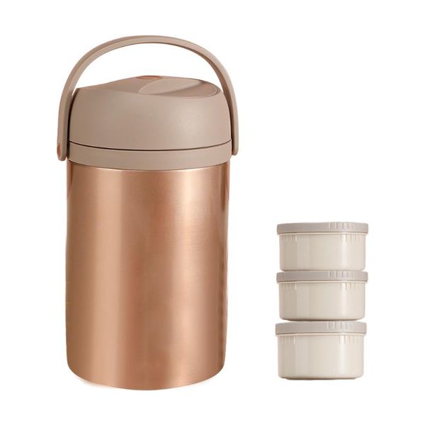 

dinnerware sets 2.1l stainless steel picnic lunch box multifunction insulated jar reusable portable