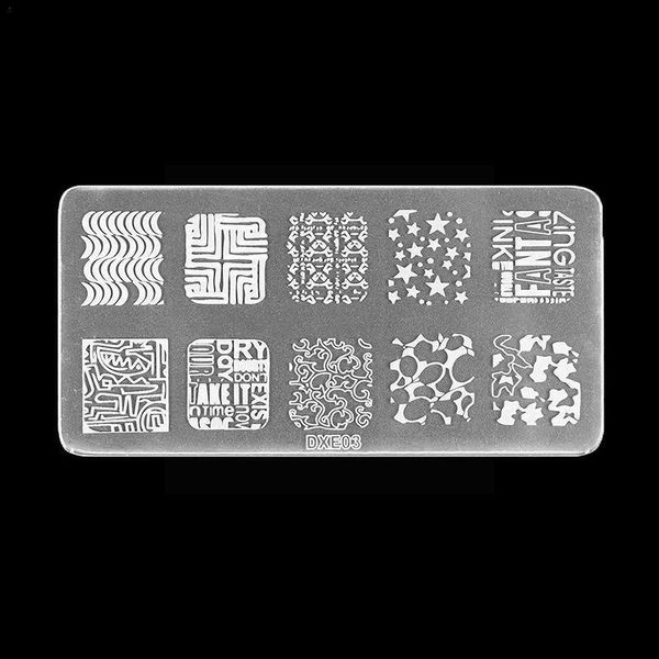 

nail art kits stamp stencil stamping template plate set random design tool and kit stickers scraping stamper p9y2