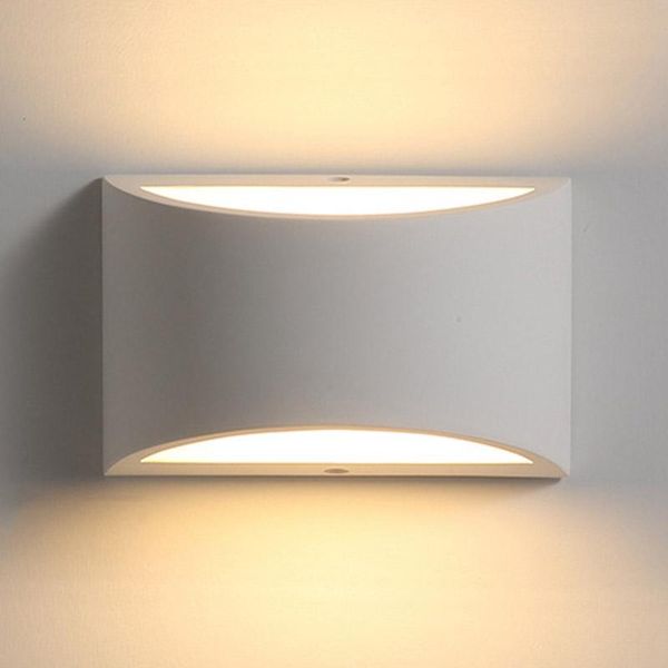 

wall lamp led sconce up and down indoor light uplighter downlighter gypsum plaster lights with 5w g9 bulb warm wh