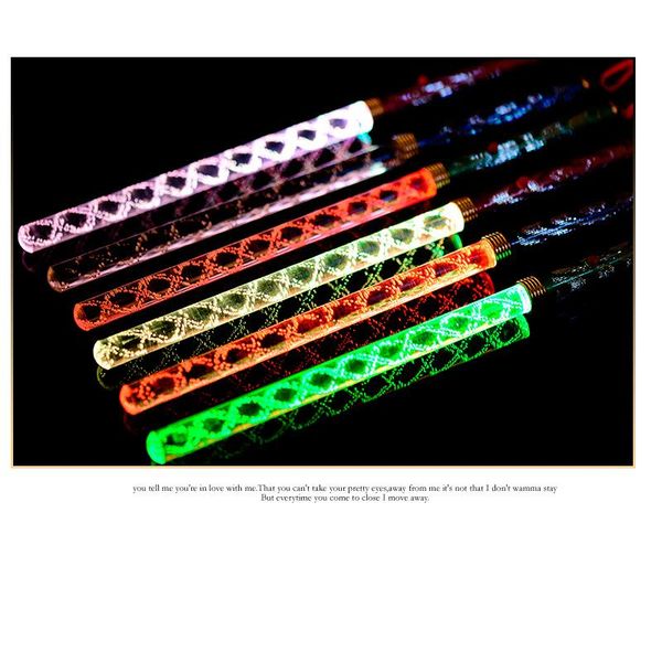 

led threaded acrylic flashing rod rave festival sticks neon party for concert wedding celebration glow in the dark decoration