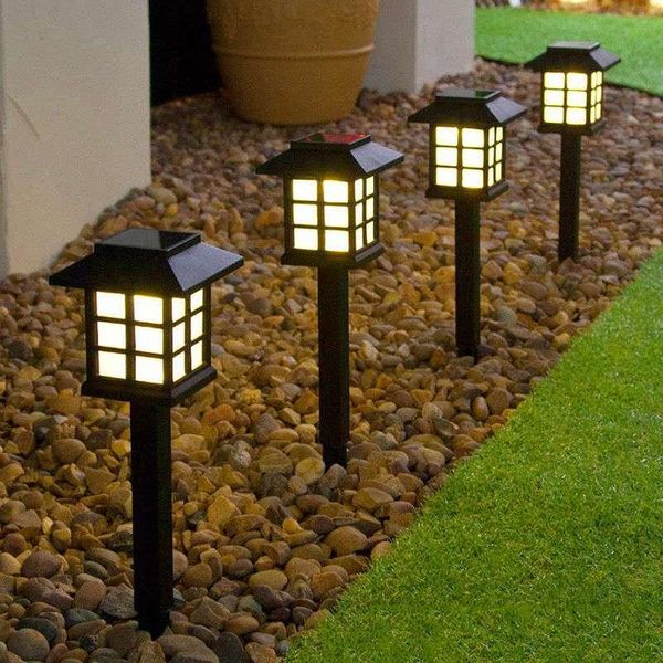 

lawn lamps 2pcs led solar lights outdoor waterproof lamp for garden pathaway yard patio driveway walkway lighting