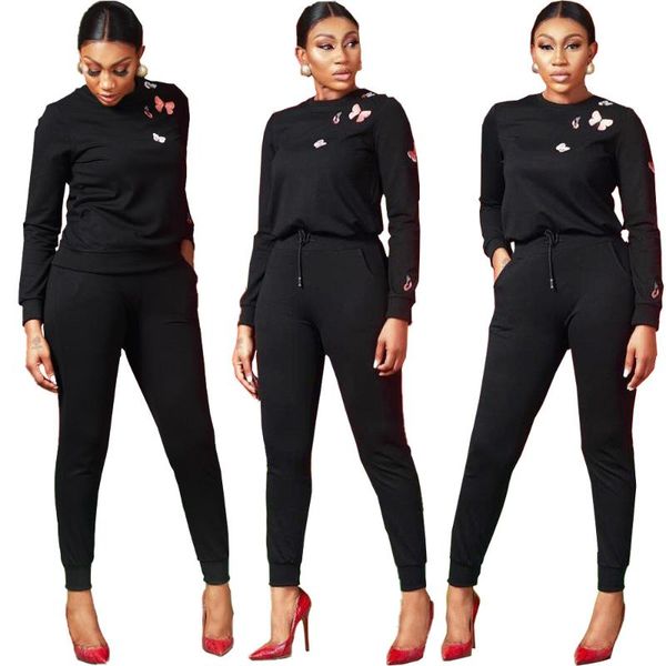 

two piece dress 2021 casual outfits tracksuit women patchwork print pattern autumn set and pants ensemble femme dos piezas, White