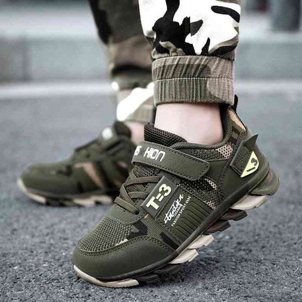 

children's 2020 spring and autumn camouflage children's sports shoes, Black;red