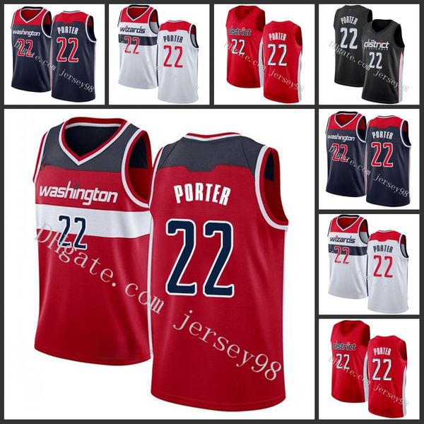 

washington wizards men #22 otto porter retro basketball jersey, Black