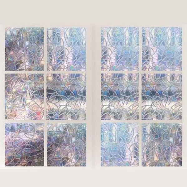 

window stickers 3d no glue static decorative privacy rainbow films for stained glass self-adhesive film anti uv sticker