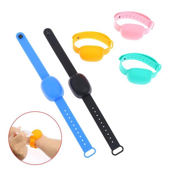 

silicone wristband sanitizer bracelet portable soap dispenser squeeze bottle liquid