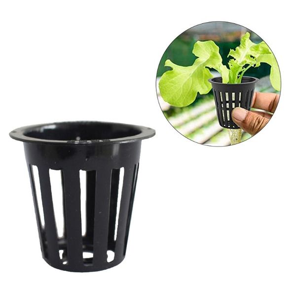 

garden net cups pots mesh basket planting plastic hydroponic plant grow cup style 10pcs baskets (black) planters &