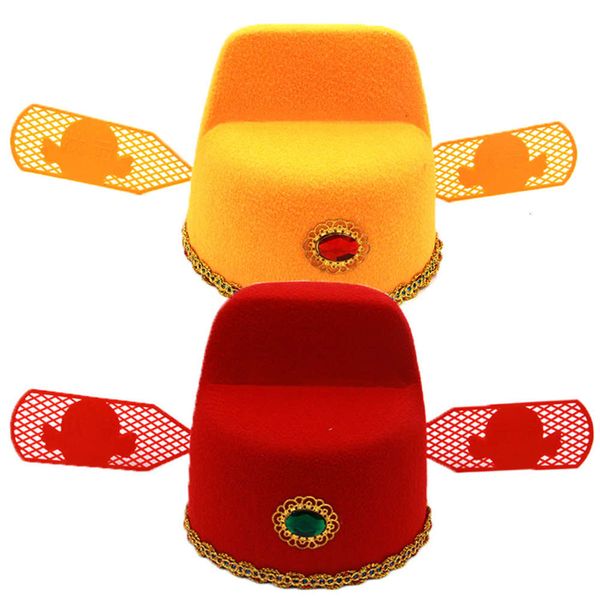 

champion hat county official god of wealth tourist attractions crafts old beijing wusha, Yellow