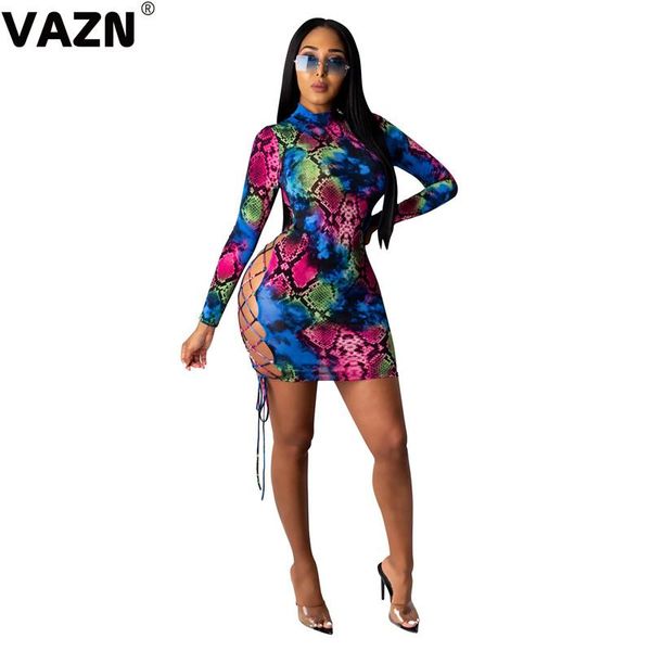 

backless colorful print o-neck beach boho sunshine chic slim holiday shinny dress 2021 full sleeve lady mini casual dresses, Black;gray
