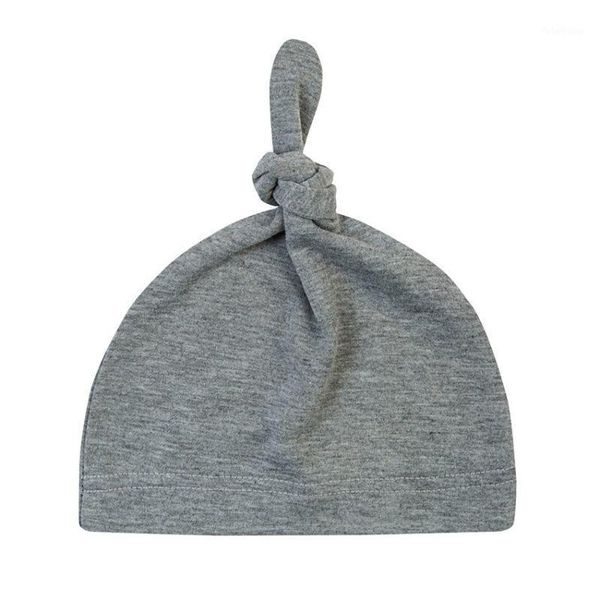 

caps & hats born baby cotton knot beanies toddler girls sleep1, Yellow