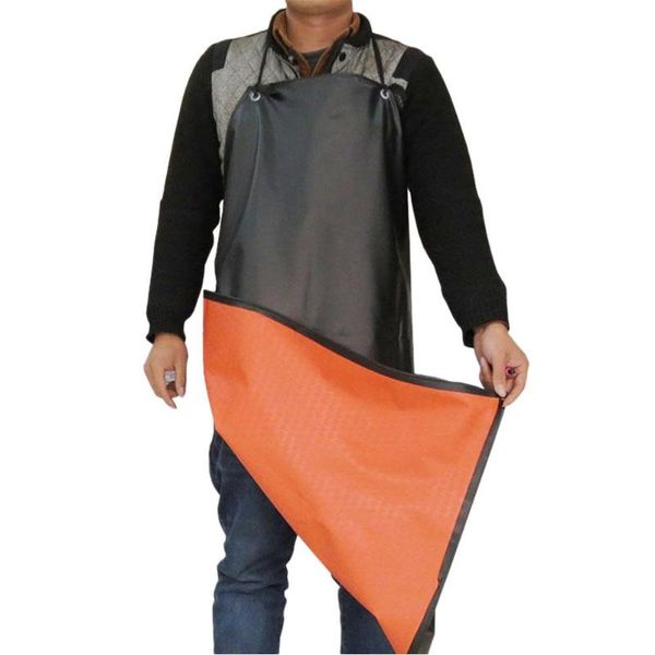 

aprons waterproof anti-oil leather apron chef thickening long acid and alkali antifouling oilproof restaurant cooking