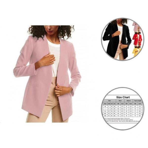

women's suits & blazers casual blazer skin-friendly excellent comfortable to wear style solid warm suit jacket, White;black