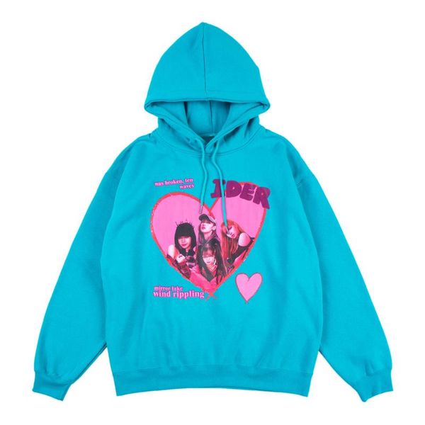

men's hoodies & sweatshirts zottsoz hooded hip hop streetwear girl groups heart print pullover mens harajuku casual loose hoodie, Black