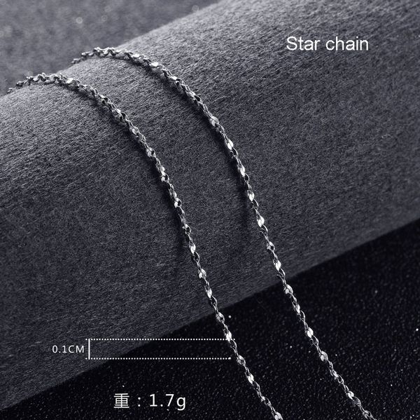 

18 inch 9 styles necklace chains 925 silver plated iced out jewelry ne1249