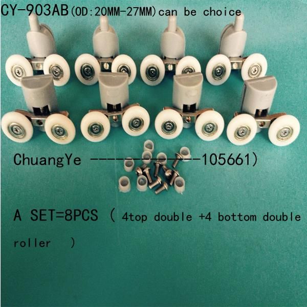 

set of 8 shower door rollers wheels pulley runners roller "rolli" cy-903ab other hardware