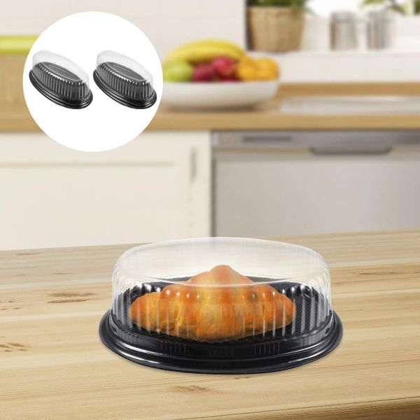 

10pcs baked packing boxes disposable saver transparent tray gift wrap